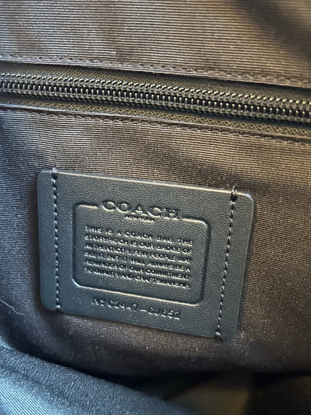 COACH Men Black Liam Compact Brief Bag - Picture 5 of 7